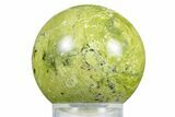 Polished Lizardite With Hematite Sphere #350141-1